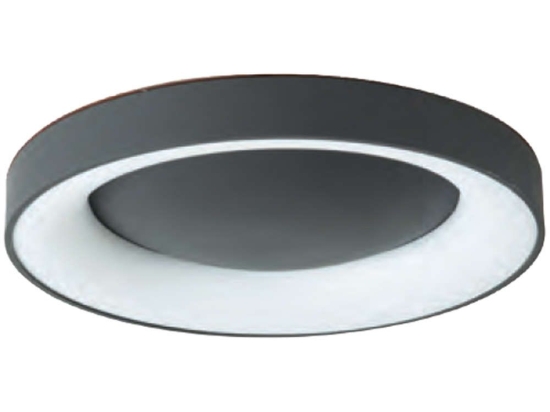 Φωτιστικό Οροφής - Πλαφονιέρα 77-8153 Led Smart 60cm Amaya Black Homelighting Αλουμίνιο,Ακρυλικό