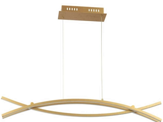 Φωτιστικό Οροφής - Ράγα 77-8171 Led 100cm Xena Brushed Gold Homelighting Αλουμίνιο,Ακρυλικό