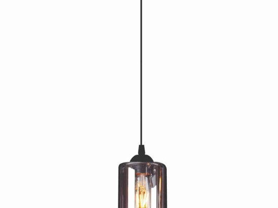 Φωτιστικό Οροφής Smoked 77-8200 1xE27 60W Black Homelighting Μέταλλο