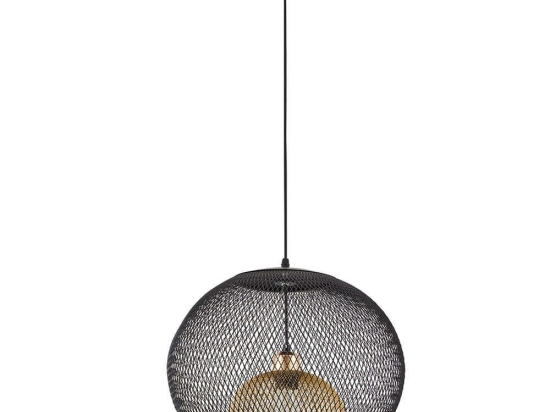 Φωτιστικό Οροφής Lander 77-8228 40x40x150cm 1xE27 60W Black-Gold Homelighting