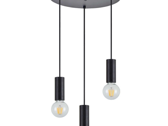 Φωτιστικό Οροφής Adept Tube 77-8480 35x35x300cm 3xE27 60W Black Homelighting