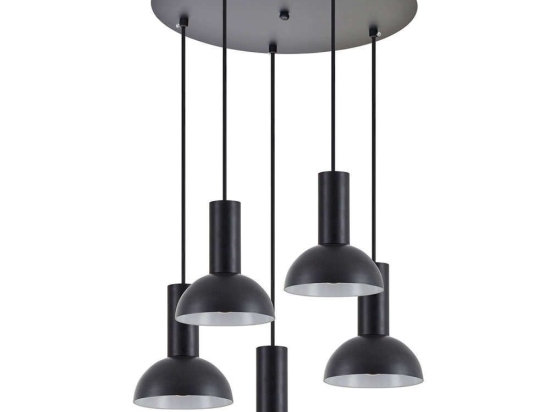 Φωτιστικό Οροφής Adept Tube 77-8559 40x40x300cm 5xE27 60W Black Homelighting