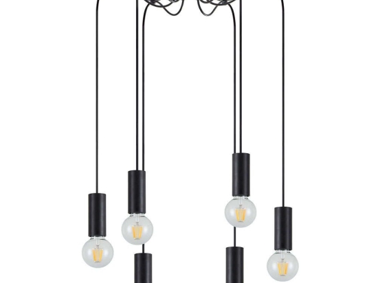 Φωτιστικό Οροφής Adept Tube 77-8477 45x45x300cm 6xE27 60W Black Homelighting