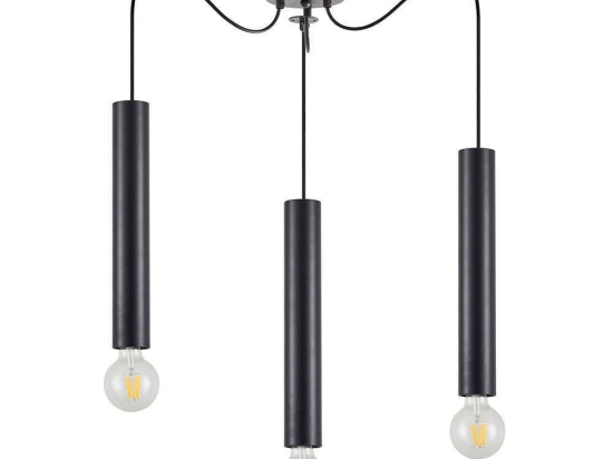 Φωτιστικό Οροφής Adept Tube 77-8670 30x30x300cm 3xE27/GU10 60W Black Homelighting