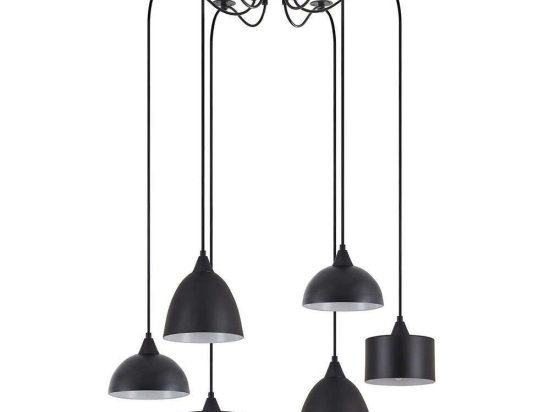 Φωτιστικό Οροφής Adept Flex 77-8958 50x50x300cm 6xE27 60W Black Homelighting