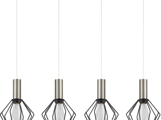 Φωτιστικό Οροφής - Ράγα Adept Tube 77-8441 87x87x300cm 4xE27 60W Nickel-Black Homelighting