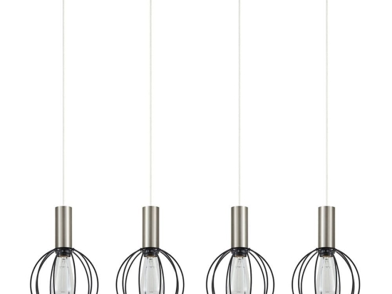 Φωτιστικό Οροφής - Ράγα Adept Tube 77-8448 87x20x300cm 4xE27 60W Nickel-Black Homelighting