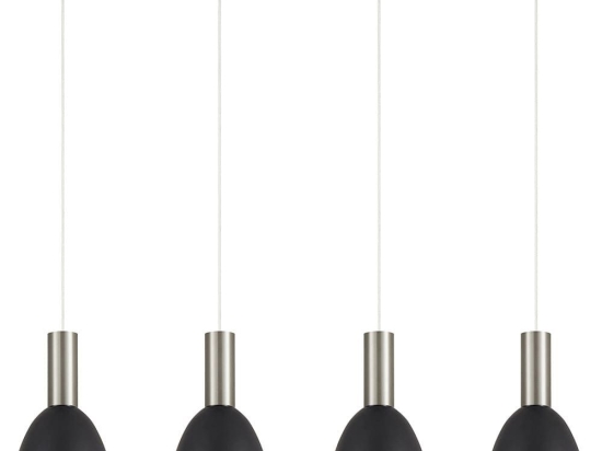 Φωτιστικό Οροφής - Ράγα Adept Tube 77-8462 85x16x300cm 4xE27 60W Nickel-Black Homelighting