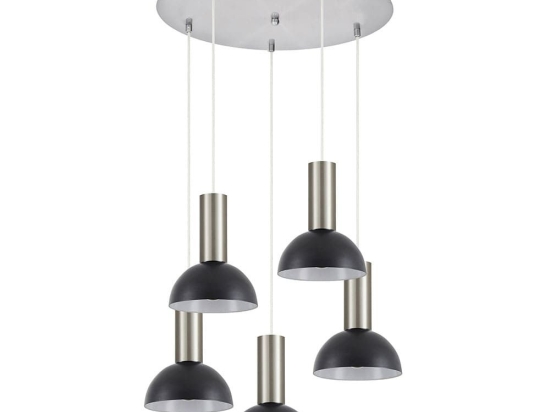 Φωτιστικό Οροφής Adept Tube 77-8468 40x40x300cm 5xE27 60W Nickel-Black Homelighting