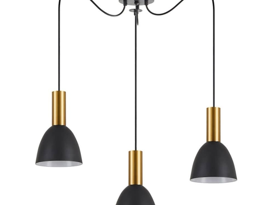 Φωτιστικό Οροφής Adept Tube 77-8640 40x40x300cm 3xE27 60W Black-Gold Homelighting