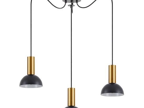 Φωτιστικό Οροφής Adept Tube 77-8647 40x40x300cm 3xE27 60W Black-Gold Homelighting