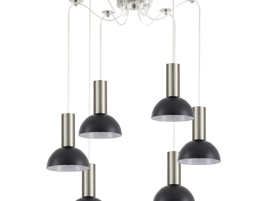 Φωτιστικό Οροφής Adept Tube 77-8464 6xE27 60W Nickel-Black Homelighting