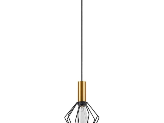 Φωτιστικό Οροφής Adept Tube 77-8617 20x20x300cm 1xE27 60W Black-Gold Homelighting