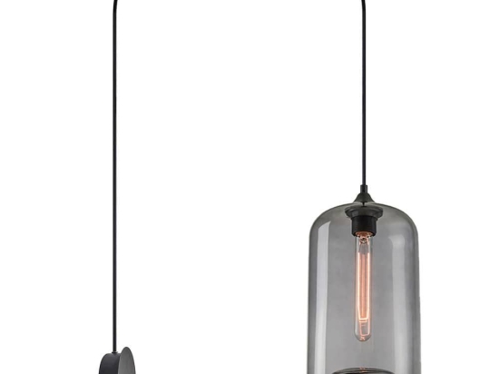 Φωτιστικό Οροφής Feint 77-8899 45x18x300cm 1xE27 60W Black-Smoke Homelighting