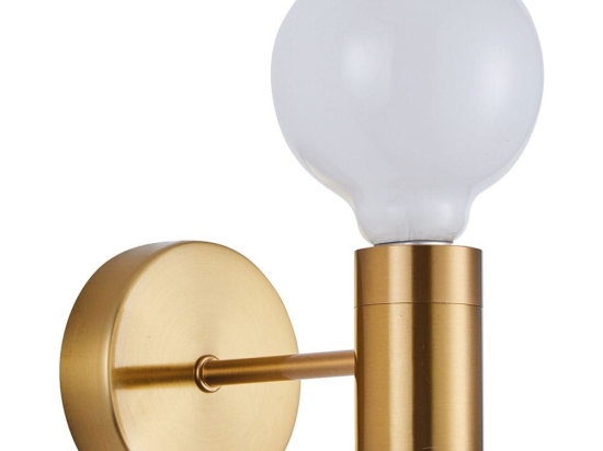 Φωτιστικό Τοίχου - Απλίκα Adept 77-8252 10x16x10cm 1xE27 60W Gold Homelighting