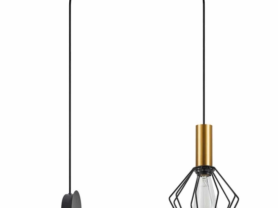 Φωτιστικό Τοίχου Adept Tube 77-8827 40x20x300cm 1xE27 60W Black-Gold Homelighting