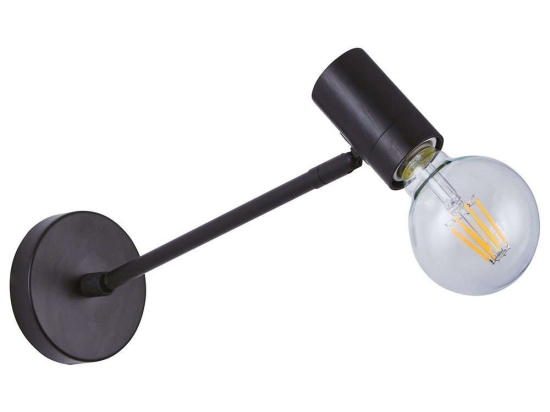 Φωτιστικό Τοίχου Adept 77-8274 10x22x17cm 1xE27 60W Black Homelighting