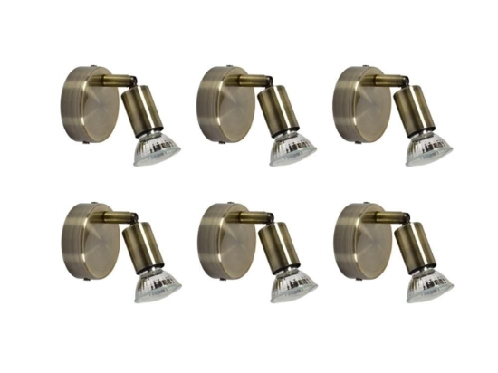 Φωτιστικό Τοίχου SE 140-C1 Saba 77-8837 (Σετ 6τμχ) 8x15,5cm GU10 60W Bronze Homelighting Μέταλλο
