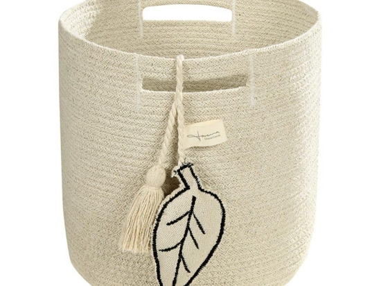 Καλάθι Αποθήκευσης Leaf LOR-BSK-LEAF-NAT Natural 30X30X30Cm Lorena Canals Βαμβάκι