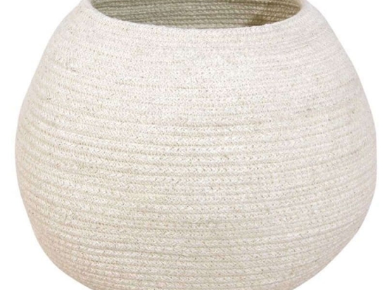 Καλάθι Αποθήκευσης Σφαίρα Bola LOR-BSK-BOLA-IVORY Ivory 30X30X30Cm Lorena Canals Βαμβάκι