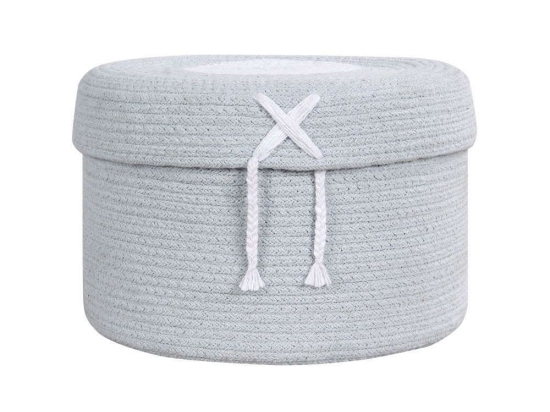 Καλάθι Αποθήκευσης Candy Box LOR-BSK-CANBO-LBL-L Light Blue 20Χ30Cm Lorena Canals Βαμβάκι-Μικροφίμπρα