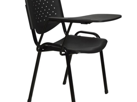 ΚΑΡΕΚΛΑ ΣΥΝΕΔΡΙΟΥ ΜΕ ΘΡΑΝΙΟ HM1037 PLASTIC ΜΑΥΡΗ 52x55x77 εκ.
