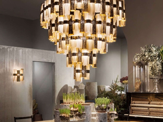 Φωτιστικό Οροφής Κρεμαστό Led La Lollona 5 Gold Slamp Μέταλλο