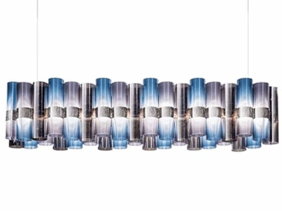 Φωτιστικό Οροφής - Ράγα La Lollo 142x28x28cm Led 12420lm 110W 2700K Silver-Blue Slamp