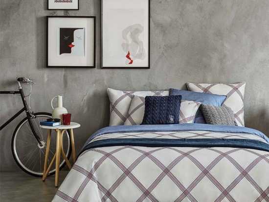 Παπλωματοθήκη Cozy Chic Bordeoaux Tommy Hilfiger Υπέρδιπλo 100% Βαμβακοσατέν
