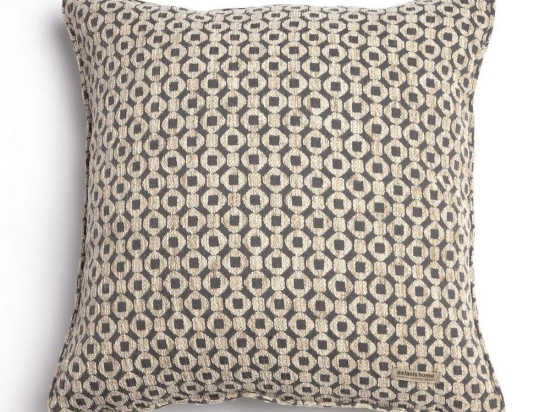 Μαξιλαροθήκη Διακοσμητική Vermio Ραφή Γκανς Anthracite-Beige Aslanis Home 60Χ60 Βαμβάκι-Chenille
