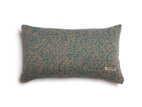 Μαξιλαροθήκη Διακοσμητική Athos Classic Turquoise-Beige Aslanis Home 30X50 Βαμβάκι-Chenille