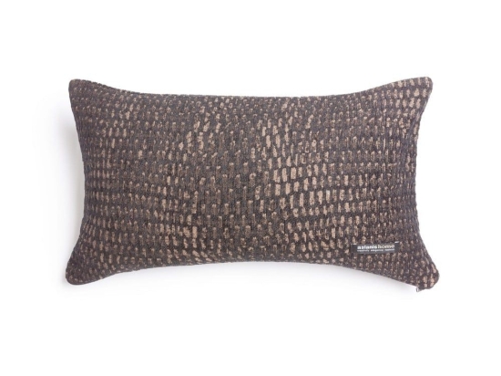 Μαξιλαροθήκη Διακοσμητική Ismaros Classic Black-Choco Aslanis Home 30X50 Βαμβάκι-Chenille
