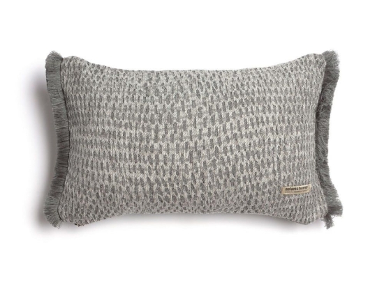 Μαξιλαροθήκη Διακοσμητική Ismaros Trimming Grey-Silver Aslanis Home 30X50 Βαμβάκι-Chenille