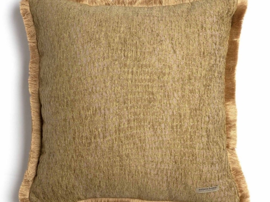 Μαξιλαροθήκη Διακοσμητική Ismaros Trimming Olive-Beige Aslanis Home 60Χ60 Βαμβάκι-Chenille