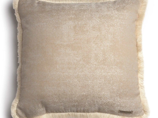Μαξιλαροθήκη Διακοσμητική Kedros Beige-Ecru Trimming Aslanis Home 60Χ60 Βαμβάκι-Chenille