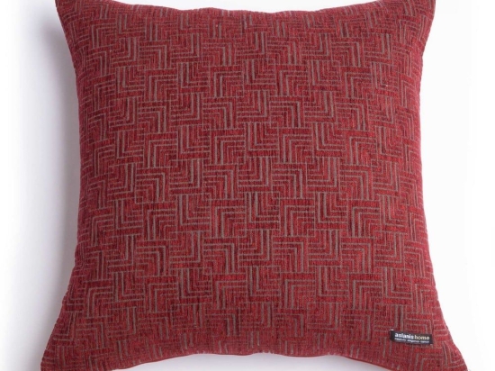 Μαξιλαροθήκη Διακοσμητική New Maze Classic Bordo Aslanis Home 60Χ60 Βαμβάκι-Chenille
