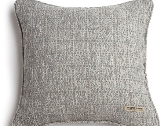 Μαξιλαροθήκη Διακοσμητική Onia Ραφή Γκανς Grey-Silver Aslanis Home 60Χ60 Βαμβάκι-Chenille
