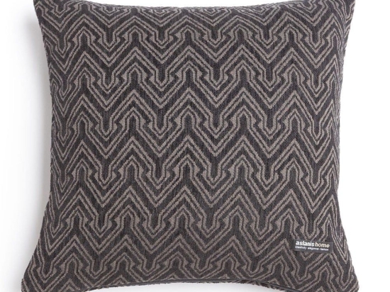 Μαξιλαροθήκη Διακοσμητική Tymfi Classic Black-Beige Aslanis Home 45X45 Βαμβάκι-Chenille
