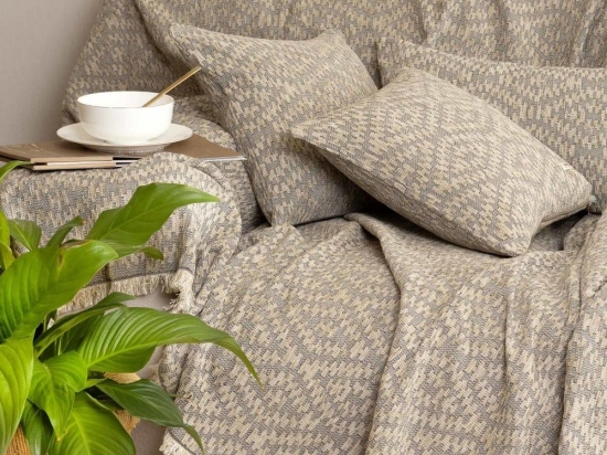 Ριχτάρι Akritas Spaghi-Grey Aslanis Home Τετραθέσιο 180x350cm Βαμβάκι-Polycotton