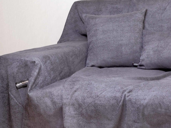 Ριχτάρι Kedros Anthracite-Black Aslanis Home Τριθέσιο 180x300cm Βαμβάκι-Πολυέστερ