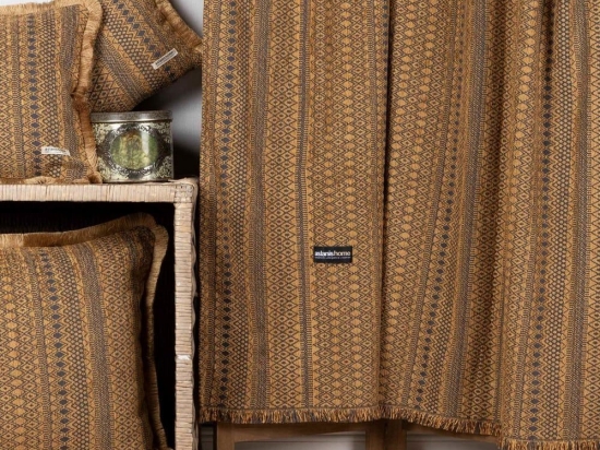 Ριχτάρι Olympos Gold-Choco Aslanis Home Τετραθέσιο 180x350cm Βαμβάκι-Chenille