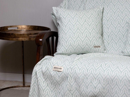 Ριχτάρι Tymfi Mint-Sugar Aslanis Home Πολυθρόνα 180x180cm Βαμβάκι-Polycotton