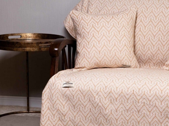 Ριχτάρι Tymfi Beige-Ecru Aslanis Home Τριθέσιο 180x300cm Βαμβάκι-Polycotton