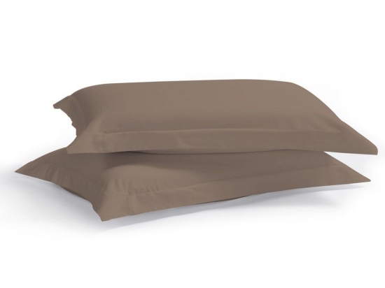 Μαξιλαροθήκες Satin Plain (Σετ 2τμχ) Dark Brown Aslanis Home 50Χ70 100% Βαμβακοσατέν