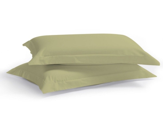 Μαξιλαροθήκες Satin Plain (Σετ 2τμχ) Olive Aslanis Home 50Χ70 100% Βαμβακοσατέν