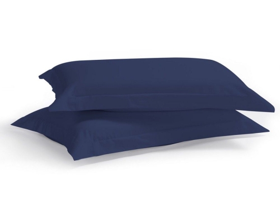 Μαξιλαροθήκες Satin Plain (Σετ 2τμχ) Navy Blue Aslanis Home 50Χ70 100% Βαμβακοσατέν