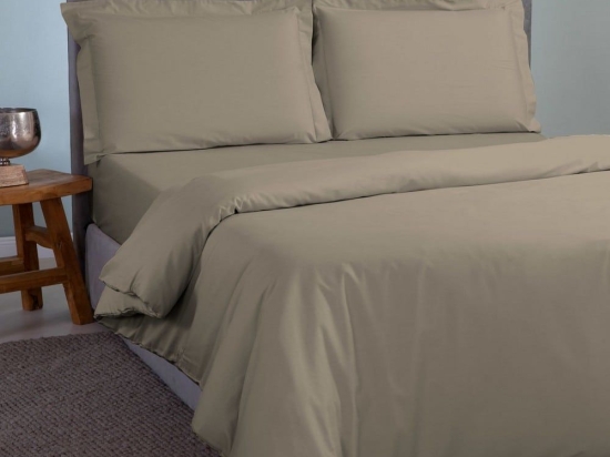 Παπλωματοθήκη Satin Plain Green-Olive Aslanis Home Ημίδιπλο 160x220cm 100% Βαμβακοσατέν