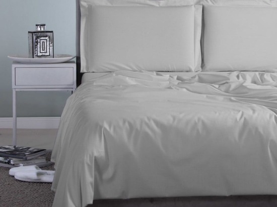 Σεντόνι Satin Plain Warm Grey Aslanis Home Υπέρδιπλο 250x270cm 100% Βαμβακοσατέν