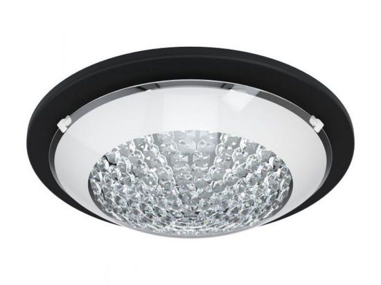 Φωτιστικό Οροφής-Πλαφονιέρα Led Acolla 1 99356 Ø290 3000K Black-White Eglo Κρύσταλλο,Μέταλλο