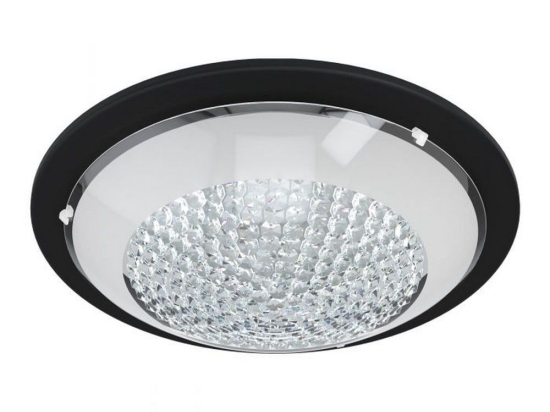 Φωτιστικό Οροφής-Πλαφονιέρα Led Acolla 1 99357 Ø370 3000K Black-White Eglo Κρύσταλλο,Μέταλλο
